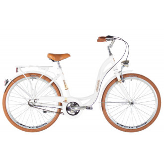 Kenzel Retro jízdní kolo Bellissima Classic 3spd 26" 2026 bílo-hnědé