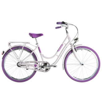 Jízdní kolo Kenzel Nostalgic Classic 3spd 28" 2026 bílo-fialové