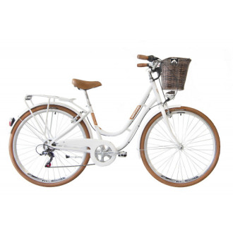 Jízdní kolo Kenzel Nostalgic Royal 6spd 28" 2026 bílo-hnědé