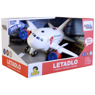 Made Letadlo ČSA s hlášením kapitána a letušky, na setrvačník, 20 cm