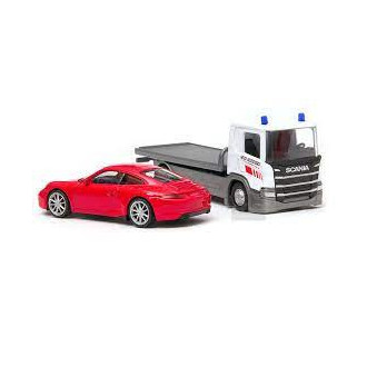 Welly Scania P320 (white) a Porsche 911 (red) 1:57/43