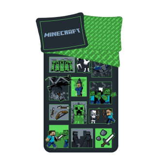 Jerry Fabrics, Povlečení bavlna Minecraft Survival Mode 140x200, 70x90 cm