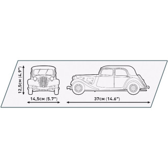 Cobi 24337 Citroen Traction Avant 11 CV 1938, 1:12, 1900 kostek