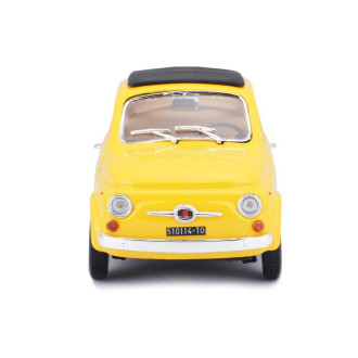 Bburago Fiat 500 F 1965 žlutá 1:24