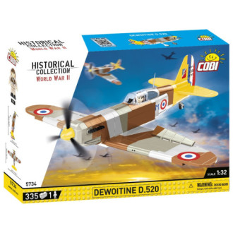 Cobi 5734 II WW Dewoitine D.520, 1:32, 335 kostek