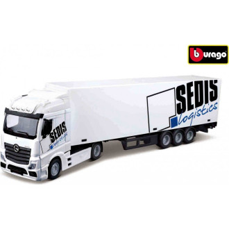 Bburago Mercedes Benz Actros SEDIS Logistics s vysokozdvižným vozíkem 1:43