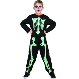 Dětský kostým na karneval Svítící kostra, 110-120 cm