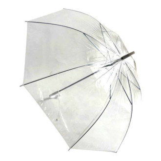 Deštník vystřelovací, průhledný, svatební 82cm