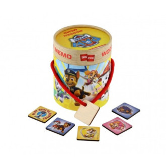Pexeso dřevěné Paw Patrol v papírovém tubusu, 11x13cm