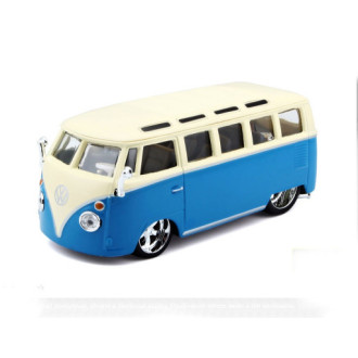 Bburago Plus Volkswagen Van Samba Blue/White 1:32