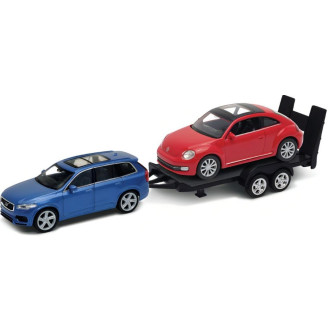 Welly Trailer set Volvo XC 90 a Volkswagen The Beetle
