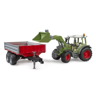 Bruder 2182 Traktor Fendt Vario 211 s čelním nakladačem a sklápěcím přívěsem