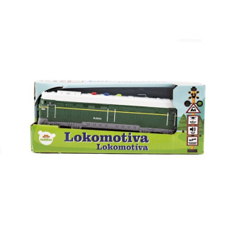 Plastová lokomotiva se světlem a zvukem, 23cm