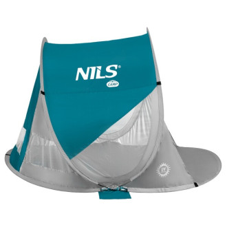 Samorozkládací plážový stan NILS Camp NC3142 BIG modro-šedý