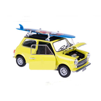 Welly MOQ Mini cooper 1300 with surf (yellow) 1:24