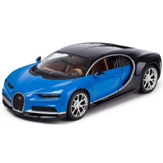 Welly Bugatti Chiron modrá 1:24