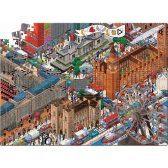 Clementoni Mystery puzzle 300 dílků - Hackerský útok v Londýně