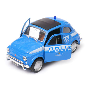 Welly Fiat Nuova 500 Polizia 1:34