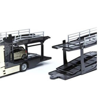 Bburago Mercedes Benz Actros autotransport a VW Polo 1:43