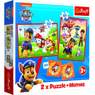 Trefl Puzzle Tlapková patrola 2v1, pexeso