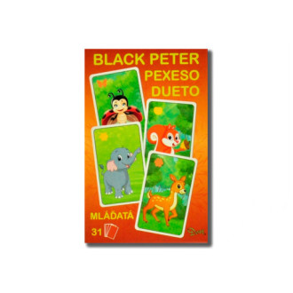 Černý Petr, Dueto, pexeso 3v1 - Mlaďata 7x10,5cm