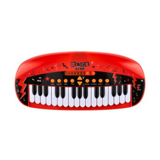 Dětské pianko ROCK STAR na baterie se zvukem se světlem, 54x24x8cm