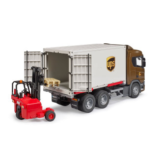 Bruder 3582 Logistická Scania UPS s vysokozdvižným vozíkem