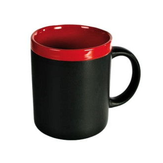 Romantický popisovací hrnek červený