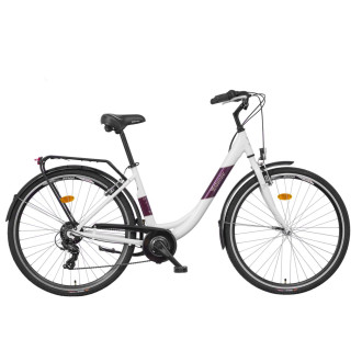 Liberty Městské jízdní kolo Strada 6spd. 28" 2025 (odpružená vidlice) bílé