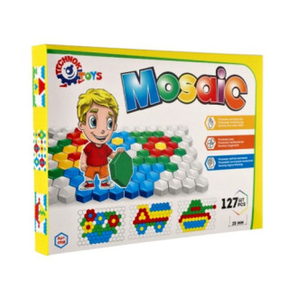 Mozaika pro nejmenší, klobouček hladký 2,5cm, 127ks - 34x24x4cm