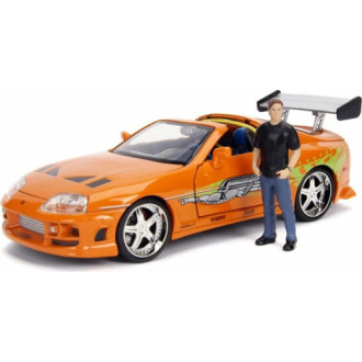 Rychle a zběsile auto 1995 Toyota Supra a figurka Brian O’Conner 1:24