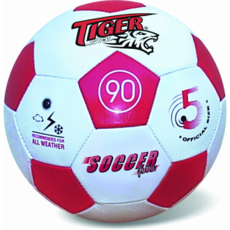 Fotbalový kožený míč Soccer Fever Tyger červený, vel. 5