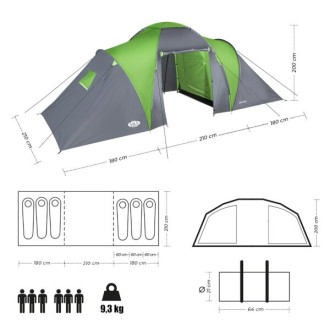 Rodinný stan NILS Camp NC6031 Highland, zelený