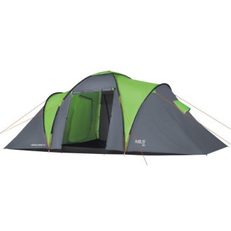 NILS Camp NC6431 Highland IV Rodinný stan, 4 osoby, zeleno-šedý