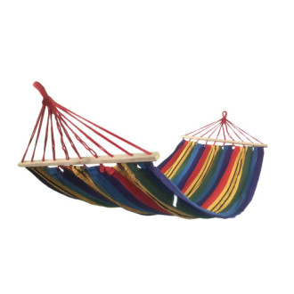 Houpací síť s výztuhou PolyCotton, vícebarevná, 200x90cm, 120kg