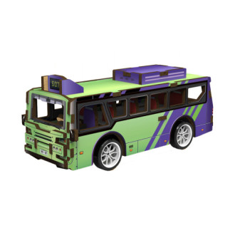 Wiky Dřevěné 3D puzzle Autobus 14 cm