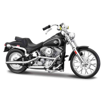 Maisto Harley Davidson FXST Softail (1984), matně černá, blister box, 1:18
