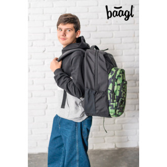 BAAGL 3 SET Coolmate Green: batoh, penál, sáček