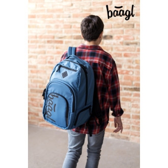 BAAGL 3 SET Coolmate Ocean Blue: batoh, penál, sáček