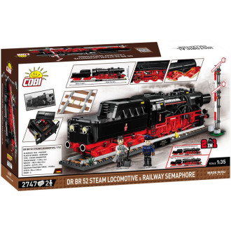 Cobi 6287 Class 52 parní lokomotiva a návěstidlo, 1:35, 2747 kostek