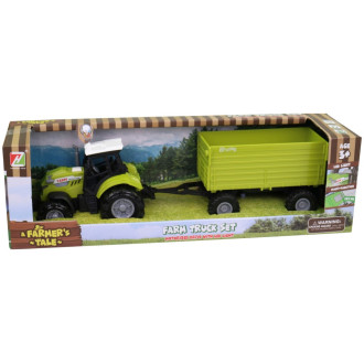 MaDe Traktor s vlečkou, se světlem a zvukem, volná kola