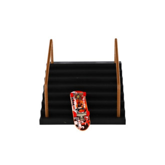 Prstový skateboard se schůdky a zábradlím, 9cm