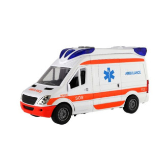Ambulance na setrvačník se světlem a zvukem, 37x18x11cm