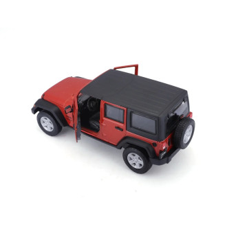 Maisto 2015 Jeep Wrangler Unlimited, metal oranžová, 1:24