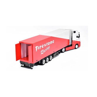 Bburago kamion Mercedes Benz Actros Gigaspace Firestone 1:43