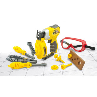 Dětské plastové nářadí Tuff Tools v sadě, sponkovačka, brýle
