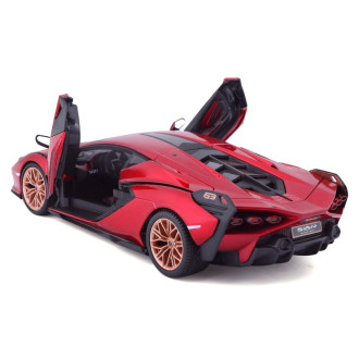Bburago Lamorghini Sian FKP37, červená, 1:24