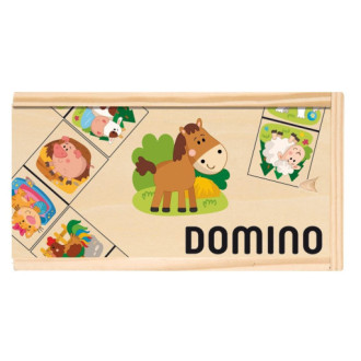 Woody Dřevěné domino, domácí zvířata, 28 ks
