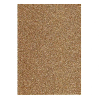 Třpytivá pěnovka Moosgummi Rose Gold 10 ks, A4