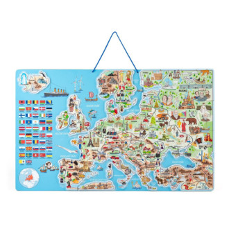 Woody Magnetická mapa Evropy, společenská hra 3v1, ČJ